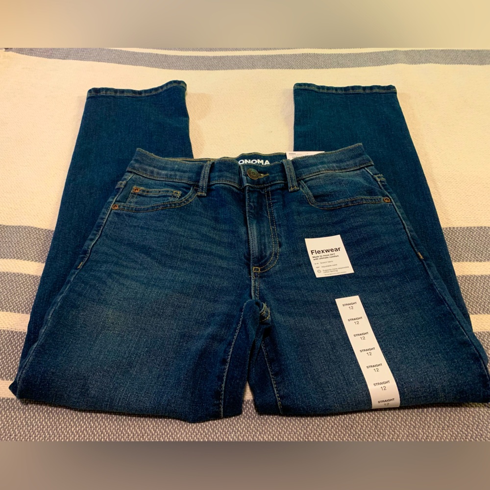 NWT. Boys size 12 Sonoma jeans with adjustable waist.